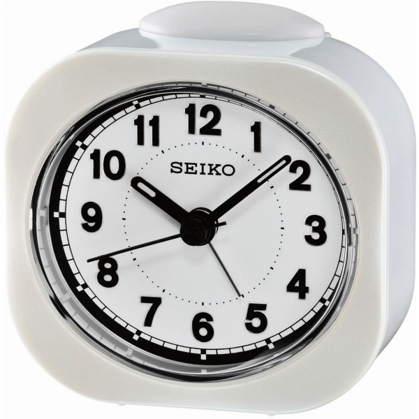 Jam Weker Seiko QHE121W Bedside Alarm Clock